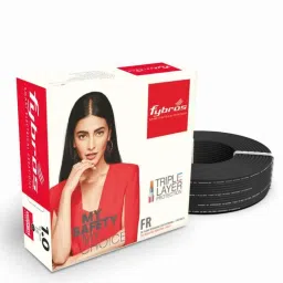 Fybros 1 Sqmm 180m Black Single Core FR PVC Insulated Multistrands Industrial Cable, FWC1016-picture-32