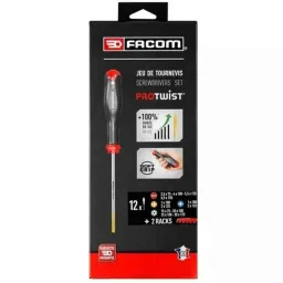 Facom 14 Pcs 1000V Prot Screwdriver Set with 2 Racks, AT.J12R2PB-picture-17