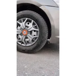 Prigan 4 Pcs 14 inch Polypropylene Grey &a; Silver Press Fitting Car Wheel Cover Set for Honda Jazz image 2