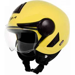 Vega Verve Motorsports Yellow Open Face Helmet, Size: S image 2