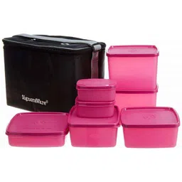 Signoraware Mauve 1070 ml Officers Lunch Box with Bag, 538 image 2