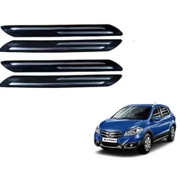 Kozdiko 4 Pcs Double Chrome Bumper Protector Black Set for Maruti Suzuki S-Cross-picture-48