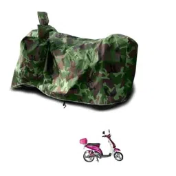 Kozdiko Polyester Jungle Print Waterproof Bike Body Cover with Mirror Pockets &a; Buckle Belt for Avon E Lite-picture-38
