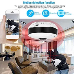 AUSHA 2MP 1080p HD Plastic 360 deg Viewing Area Wi-Fi Security Camera image 3