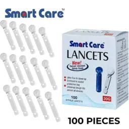 Smart Care GM06S 100 Pcs White Flat Lancet Needle Kit image 4