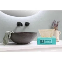 Ash Natural 2 Ply 100-130 Pulls Unbleached Brown Bamboo Pulp Facial Tissue Box, ASHMO-06 (Pack of 10) image 2