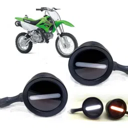 Auto Pearl 2 Pcs 12V Black Bike Front LED Indicator Light Set for Honda, F212-picture-25