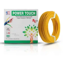 Super GEC Power Touch 1 Sqmm Single Core Yellow FR PVC Insulated Electric House Wire, Length: 73 m-picture-20