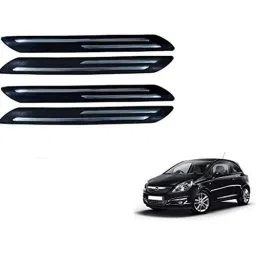 Kozdiko 4 Pcs PVC Black Double Chrome Finish Car Bumper Protector Set for Opel Corsa-picture-27