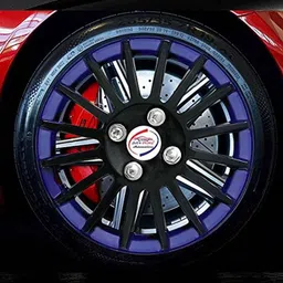 Auto Pearl 4 Pcs 13 inch ABS Black &a; Blue Press Fitting Wheel Cover Set for Maruti Suzuki Zen Estilo Type 1 image 5