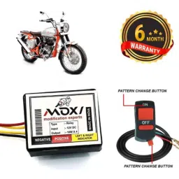 Auto Pearl 12V Black Front &a; Rear Flasher Indicator Light with Switch for Bullet Trials 500-picture-35