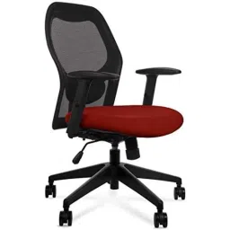Wipro Alivio Fabric Cinnamon Red Medium Back Ergonomic Office Chair, EALM4013111021PL131-picture-10