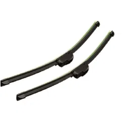 Enexoya 2 Pcs 16 &a; 16 inch Rubber Black High Performance Frameless U Hook Banana Car Wiper Blade Set image 2