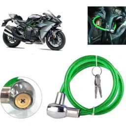 Auto Pearl PVC &a; Plastic Green Heavy Duty Cable Lock for Ninja H2, 334-picture-17