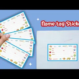 dkprinter 9 cm Notebook Name Slip Self Adhesive Sticker image 3