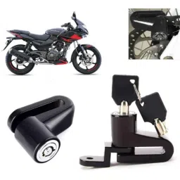 Auto Pearl Steel Black Heavy Duty Anti-Theft Disc Brake Lock for Pulsar 220F, Lock_083-picture-14