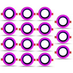 D&s;Mak 9W Aluminium White &a; Pink Round LED Conceal Panel Light (Pack of 15)-picture-39