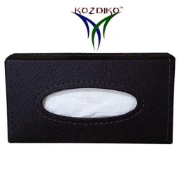 Kozdiko 100 Pulls PU Leather Grey Car Tissue Paper Box with 200 Sheets for Toyota Prius image 2