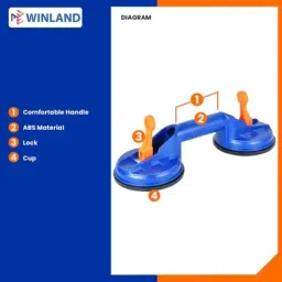 Wadfow 50kg Maximum Pull Glass Sucker Suction, WKR1G50 image 3