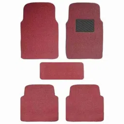Auto Beast 5 Pcs 18mm PVC Grass Red Car Floor Mat Set for Maruti Suzuki Baleno 2020-picture-18