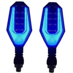JBRIDERZ 4 Pcs U Type Style White Blue LED Indicator Set for Bajaj Pulsar 135 LS DTS-i-picture-30