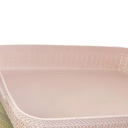 Kuber Industries Green & Yellow 3 Pieces Textured Unbreakable Storage Baskets image 3