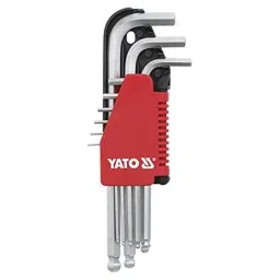 Yato YT-0506 9 Pcs Stainless Steel Hex Allen Key Set with Ball-picture-16