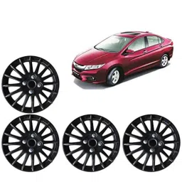 Auto Pearl 4 Pcs 15 inch Black Car Wheel Cover Set for Honda City i-VTEC-picture-21