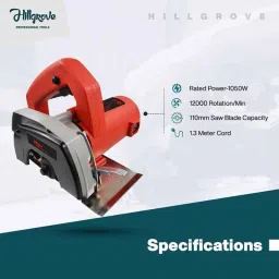 Hillgrove HGCM242M1 1050W Circular Saw Marble Cutter Machine, Tile Cutting Wheel &a; 5m Measurement Tape Combo, HGCM503 image 4