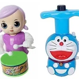 shrisa creation Musical-Doremon Spinning Top Magic Latto Toy Flashing LED Lights Music GIRL Rattle-picture-30