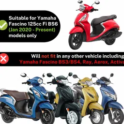 fibera Basket For Fascino 125cc BS6 (Jan 2020- Present) Saddle Bag Black Polyester Motorbike Saddlebag image 3