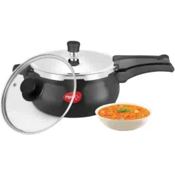 Pigeon Titanium 5L Aluminium Black Induction Base Hard Anodised Handi Pressure Cooker, 12640 image 2