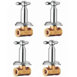 Apree Tristar Silver Brass 15mm Concealed Stopcock (Pack of 4)-picture-28