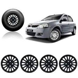 Auto Pearl 4 Pcs 14 inch Black Car Wheel Cover Set for Mahindra Verito-picture-39