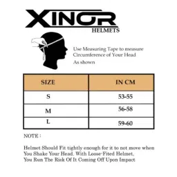 Xinor Buff Medium Silver Black Open Face Helmet for Men &a; Women image 4
