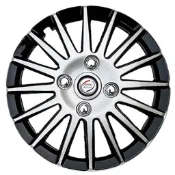 Auto Pearl 4 Pcs 14 inch ABS Silver &a; Black Wheel Cover Set for Chevrolet Sail image 3