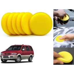 Auto Pearl Polyurethane Beige Washing &a; Waxing Polish Foam Sponge for Tavera 2004-2014 (Pack of 6)-picture-11