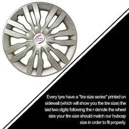 Auto Pearl 4 Pcs 14 inch ABS Silver Wheel Cover Set for Nissan Sunny image 5