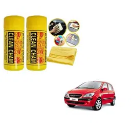 Kozdiko 2 Pcs Microfiber Yellow Dry &a; Wet Car Cleaning Cloth Set for Hyundai Getz-picture-34