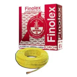 Finolex 1 Sqmm 90m Yellow Single Core FR PVC Copper Insulated Industrial Cable, 10303-picture-11
