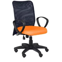 Caddy PU Orange &a; Black Adjustable Office Chair with Back Support, DM 93-picture-21