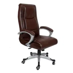 Modern India Leatherette Brown High Back Office Chair, MI268 (Pack of 2)-picture-40