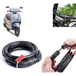 Auto Pearl PVC &a; Plastic Black Combination Cable Lock for Jupiter Grande-picture-40