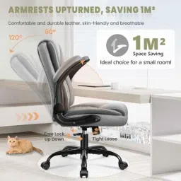 Chairtech 50x50cm 113kg High Back Leatherette Grey Ergonomic Office Chair image 5