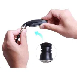 Yashinika 2 Pcs Rubber &a; Plastic Amber Front &a; Rear Side Indicator Light Set for Bike image 2