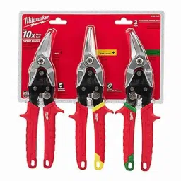 Milwaukee 437K31 Cold Rolled Steel Stainless Steel Snips (Pack of 3)-picture-40