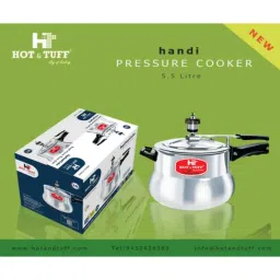 HOT &a; TUFF 5.5L Aluminium Induction Base Handi Pressure Cooker with Inner Lid, HT550HCI image 2