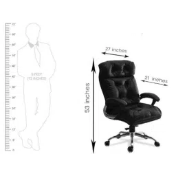 Dicor Seating DS18 Seating Leatherite Black High Back Premium Office Chair image 4