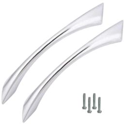 Atom 212 6 inch Chrome Plated Finish Zinc Cabinet Pull Handle (Pack of 2)-picture-47