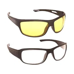 Love4ride 2 Pcs Yellow Day &a; Night Vision Goggles Set for Riding Bike-picture-25